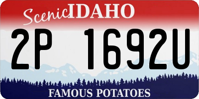 ID license plate 2P1692U