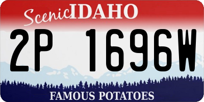 ID license plate 2P1696W