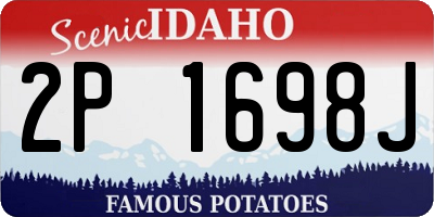 ID license plate 2P1698J