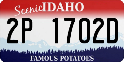 ID license plate 2P1702D