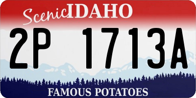ID license plate 2P1713A