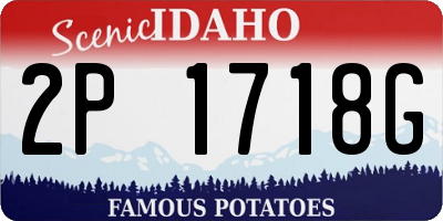 ID license plate 2P1718G