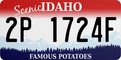 ID license plate 2P1724F
