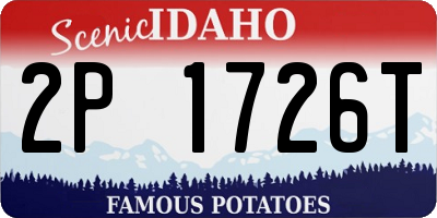 ID license plate 2P1726T