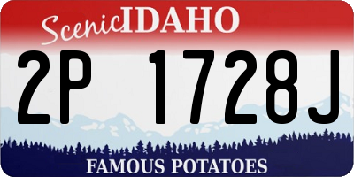 ID license plate 2P1728J
