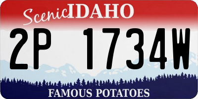 ID license plate 2P1734W