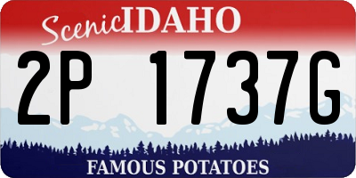 ID license plate 2P1737G