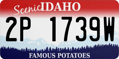 ID license plate 2P1739W