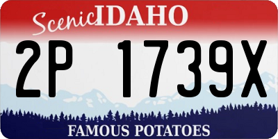 ID license plate 2P1739X