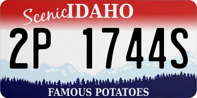 ID license plate 2P1744S