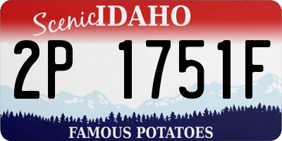 ID license plate 2P1751F