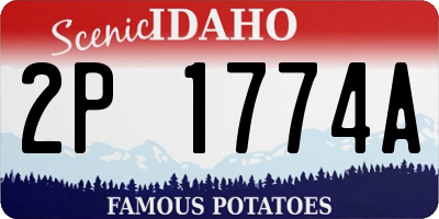 ID license plate 2P1774A