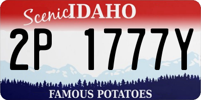 ID license plate 2P1777Y