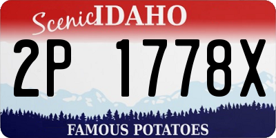 ID license plate 2P1778X
