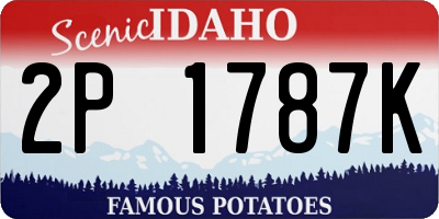 ID license plate 2P1787K