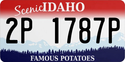 ID license plate 2P1787P