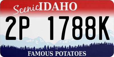 ID license plate 2P1788K
