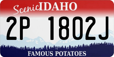 ID license plate 2P1802J