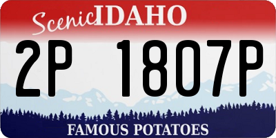 ID license plate 2P1807P