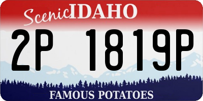 ID license plate 2P1819P