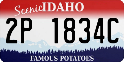 ID license plate 2P1834C