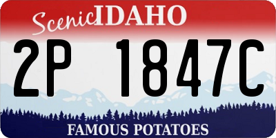 ID license plate 2P1847C