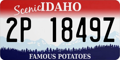 ID license plate 2P1849Z