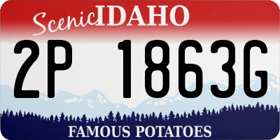 ID license plate 2P1863G