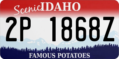 ID license plate 2P1868Z