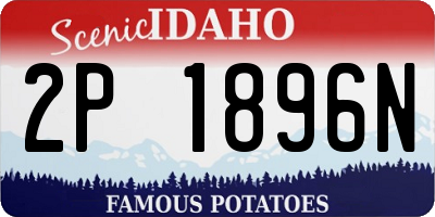 ID license plate 2P1896N