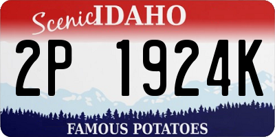 ID license plate 2P1924K