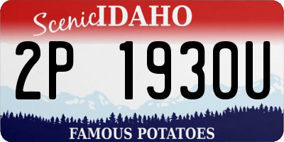 ID license plate 2P1930U