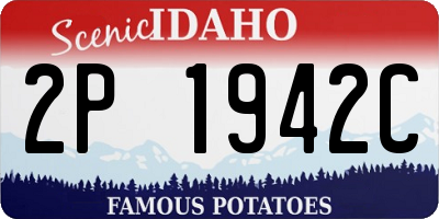 ID license plate 2P1942C