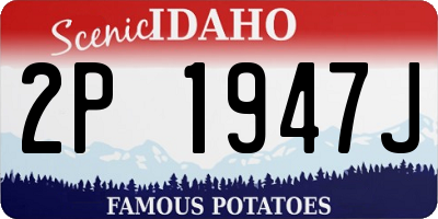 ID license plate 2P1947J