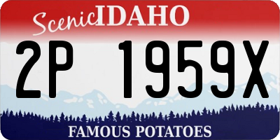ID license plate 2P1959X