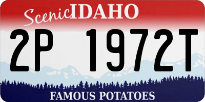 ID license plate 2P1972T