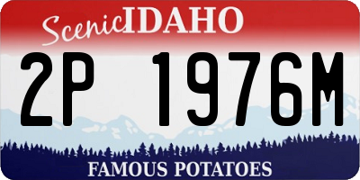ID license plate 2P1976M