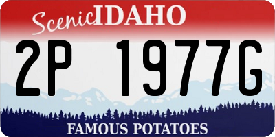 ID license plate 2P1977G