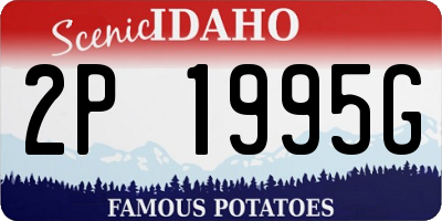 ID license plate 2P1995G