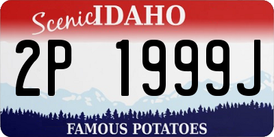 ID license plate 2P1999J