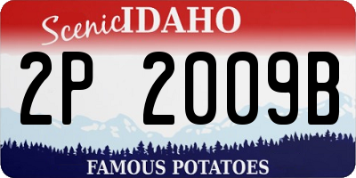 ID license plate 2P2009B