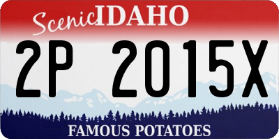 ID license plate 2P2015X