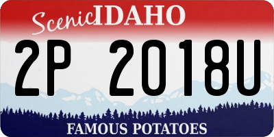 ID license plate 2P2018U