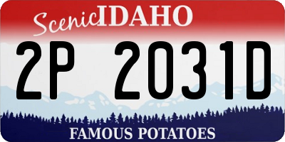 ID license plate 2P2031D