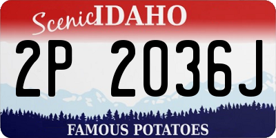 ID license plate 2P2036J