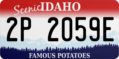 ID license plate 2P2059E