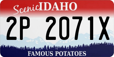 ID license plate 2P2071X