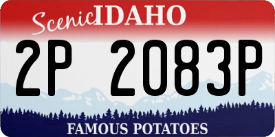 ID license plate 2P2083P