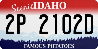ID license plate 2P2102D