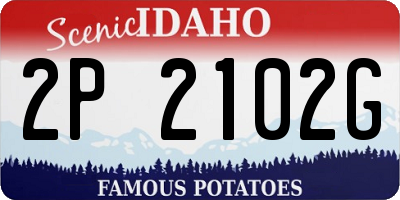 ID license plate 2P2102G